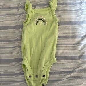 Carter's Green Bodysuit with Rainbow Design